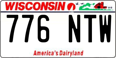 WI license plate 776NTW