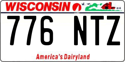 WI license plate 776NTZ