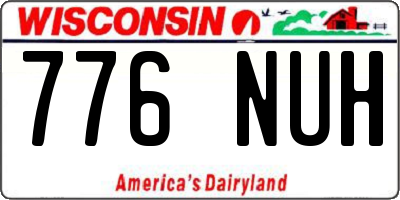 WI license plate 776NUH