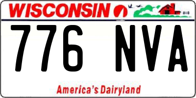 WI license plate 776NVA