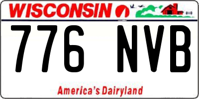 WI license plate 776NVB