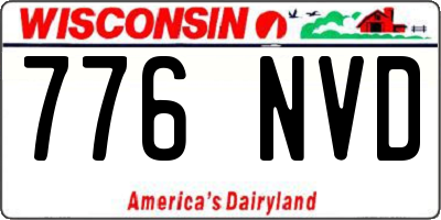 WI license plate 776NVD