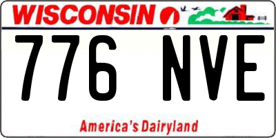 WI license plate 776NVE