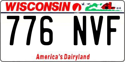 WI license plate 776NVF