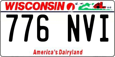 WI license plate 776NVI
