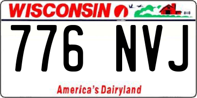 WI license plate 776NVJ