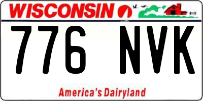 WI license plate 776NVK