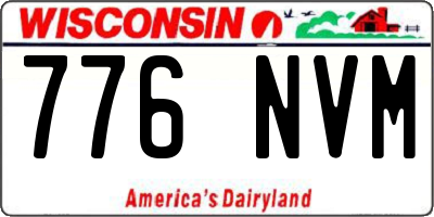 WI license plate 776NVM