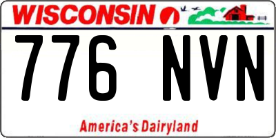 WI license plate 776NVN