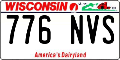 WI license plate 776NVS
