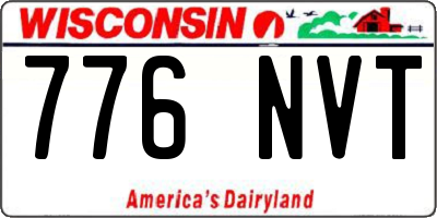 WI license plate 776NVT