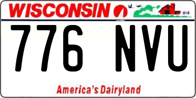 WI license plate 776NVU