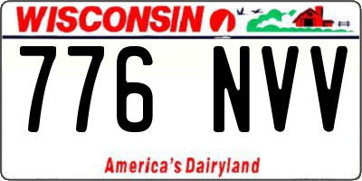 WI license plate 776NVV