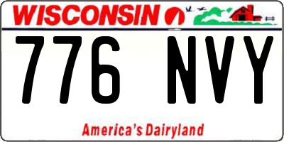WI license plate 776NVY