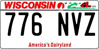 WI license plate 776NVZ