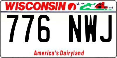WI license plate 776NWJ