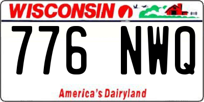 WI license plate 776NWQ