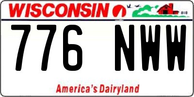 WI license plate 776NWW
