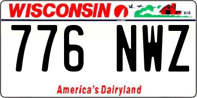 WI license plate 776NWZ