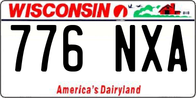 WI license plate 776NXA