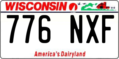 WI license plate 776NXF