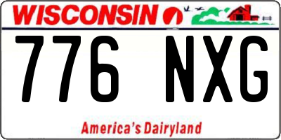 WI license plate 776NXG