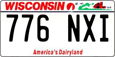 WI license plate 776NXI