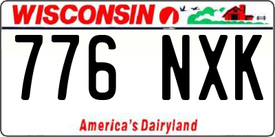 WI license plate 776NXK
