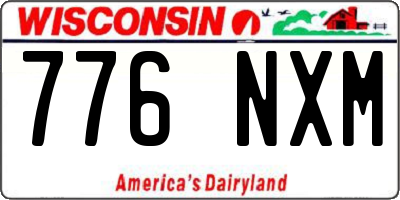 WI license plate 776NXM