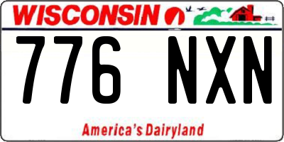 WI license plate 776NXN