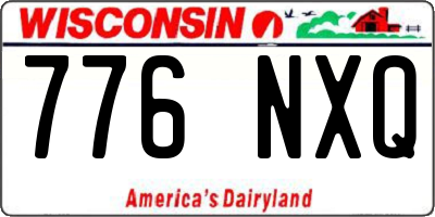 WI license plate 776NXQ