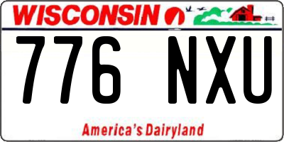 WI license plate 776NXU