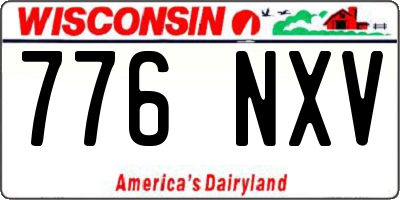 WI license plate 776NXV