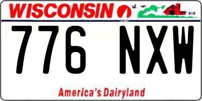 WI license plate 776NXW