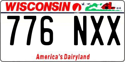 WI license plate 776NXX
