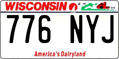 WI license plate 776NYJ