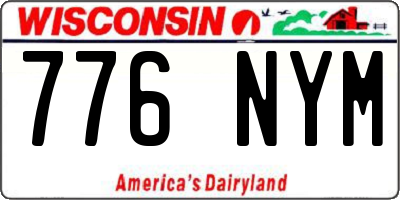 WI license plate 776NYM