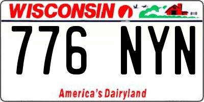 WI license plate 776NYN