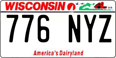 WI license plate 776NYZ