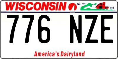 WI license plate 776NZE