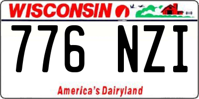 WI license plate 776NZI