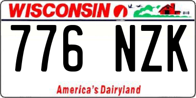 WI license plate 776NZK