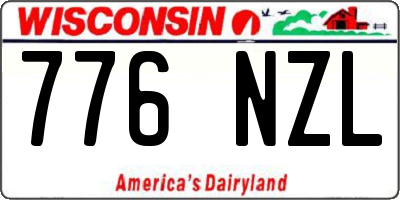WI license plate 776NZL