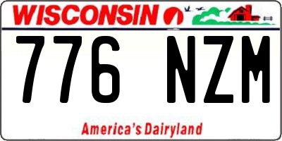 WI license plate 776NZM