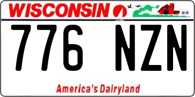 WI license plate 776NZN