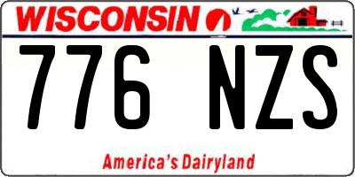WI license plate 776NZS