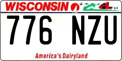 WI license plate 776NZU