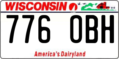 WI license plate 776OBH
