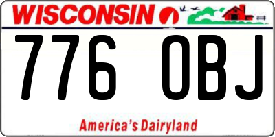 WI license plate 776OBJ