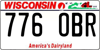 WI license plate 776OBR